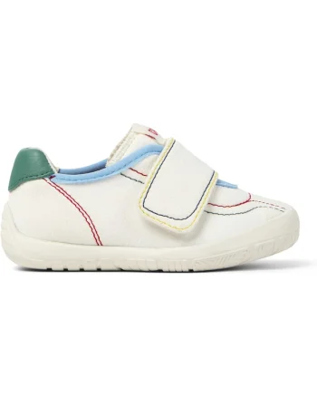 Pantofi sport Peu Path Twins cu velcro, Alb/Alb murdar