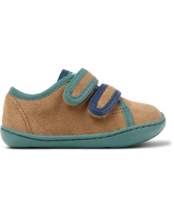 Pantofi sport Peu Cami Kids Twins din piele intoarsa, Maro