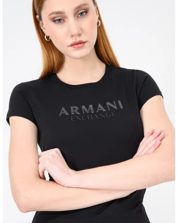Tricou slim fit de bumbac cu imprimeu logo, Negru