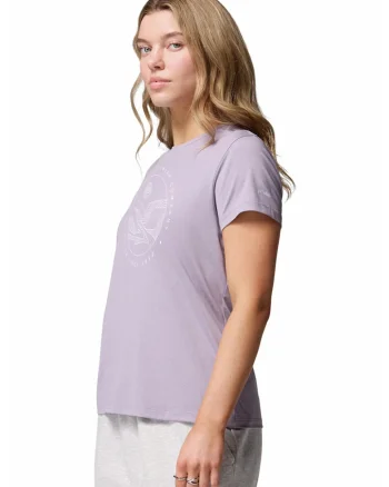 Tricou cu decolteu la baza gatului Sloan Ridge, Lila pal
