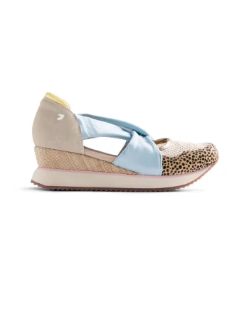 Pantofi sport wedge cu decupaje Tarlac, Albastru pastel