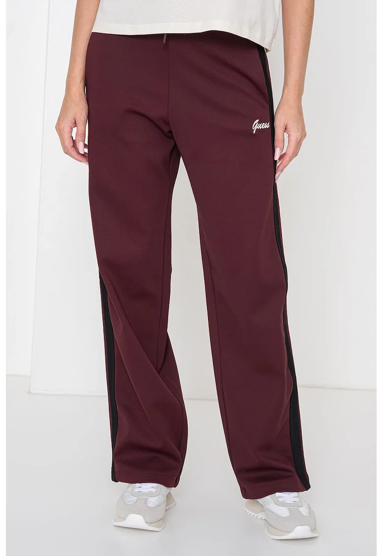 Pantaloni de trening cu insertii contrastante, Violet tyrian