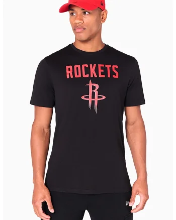 Tricou Houston Rockets NBA, Negru/Rosu capsuna