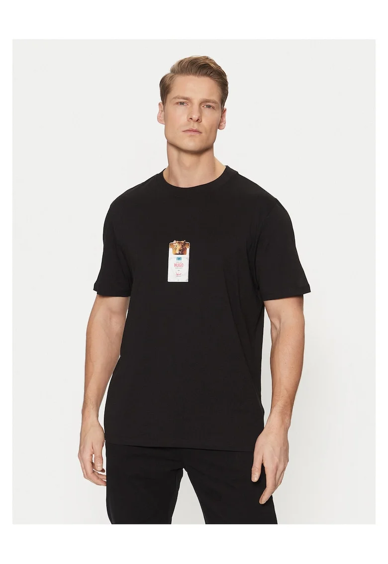 Tricou barbati  negru, bumbac,