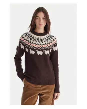Pulover dama,  Ashie, unisex, material textil, maro,