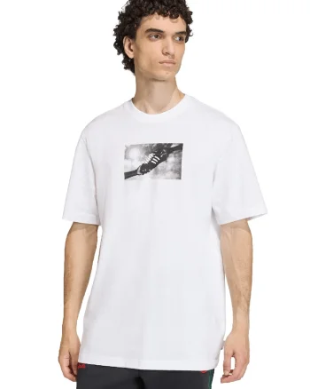 Tricou lejer din bumbac cu imprimeu, Alb/Negru