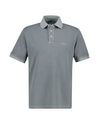 Tricou polo din bumbac Washer, Alb/Gri carbune
