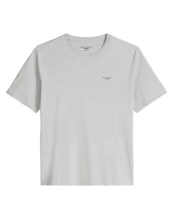 Tricou din bumbac organic cu detaliu cu logo discret, Gri deschis