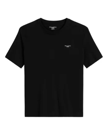 Tricou din bumbac organic cu detaliu cu logo discret, Negru