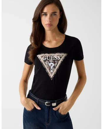 Tricou cu imprimeu logo, Negru