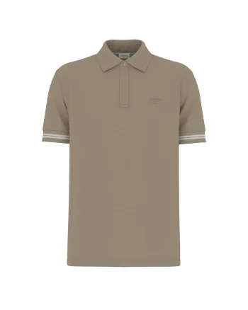 Tricou polo cu model texturat, Bej