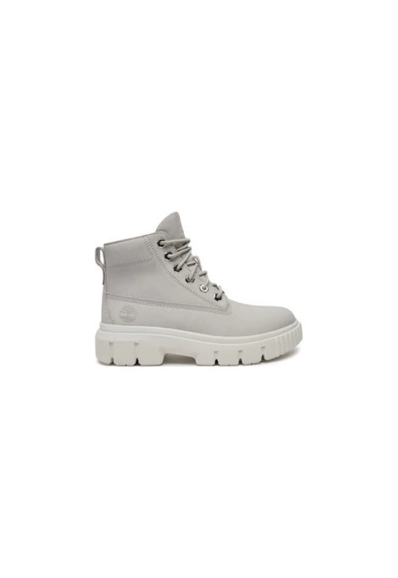 Ghete de drumetie dama,  piele naturala, alb,
