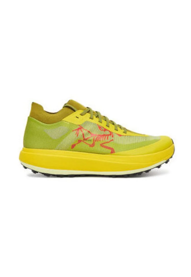 Pantofi sport barbati,  alergare, galben, textil