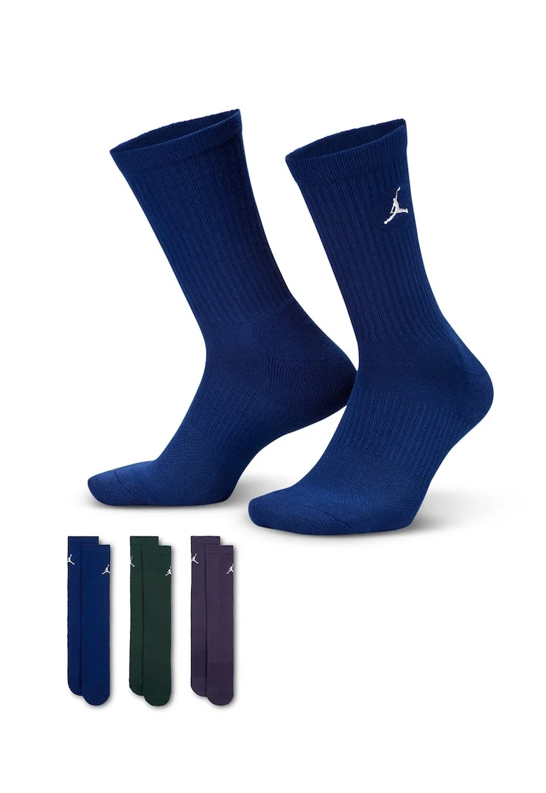 Set de sosete unisex pentru baschet - 3 perechi, Verde/Verde englez/Violet prafuit
