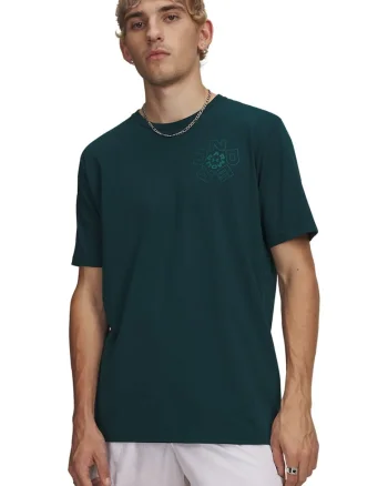 Tricou din amestec de bumbac Radial, Verde englez