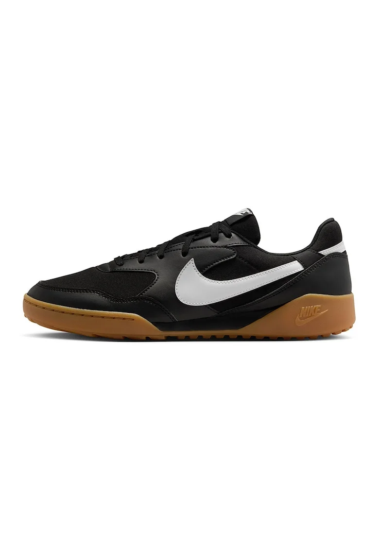 Pantofi sport TERRA MANTA din piele ecologica cu garnituri din material textil, Alb/Negru/Maro