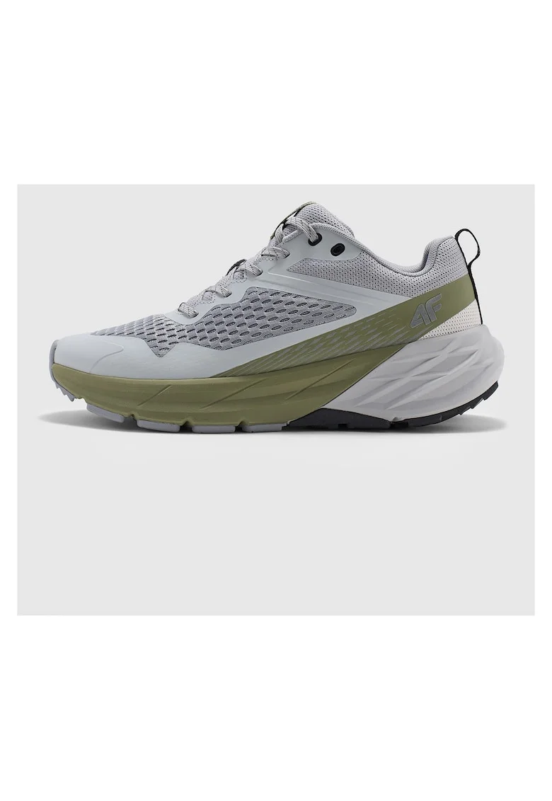 Pantofi trekking barbati  plasa, gri/kaki