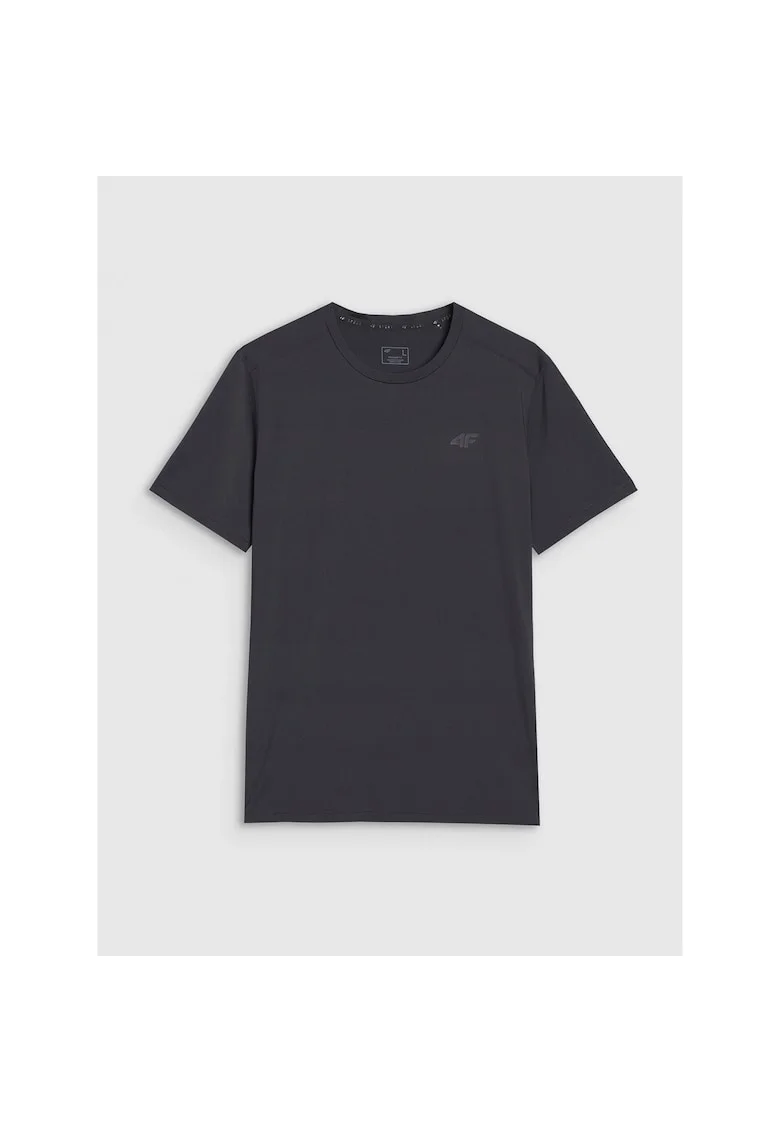 Tricou sport  uscare rapida, negru, material sintetic
