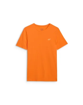 Tricou Trail Running Barbati  Portocaliu, Slim Fit, Seamless, 4FDry, Material Sintetic, SS25, Marimi S-XL