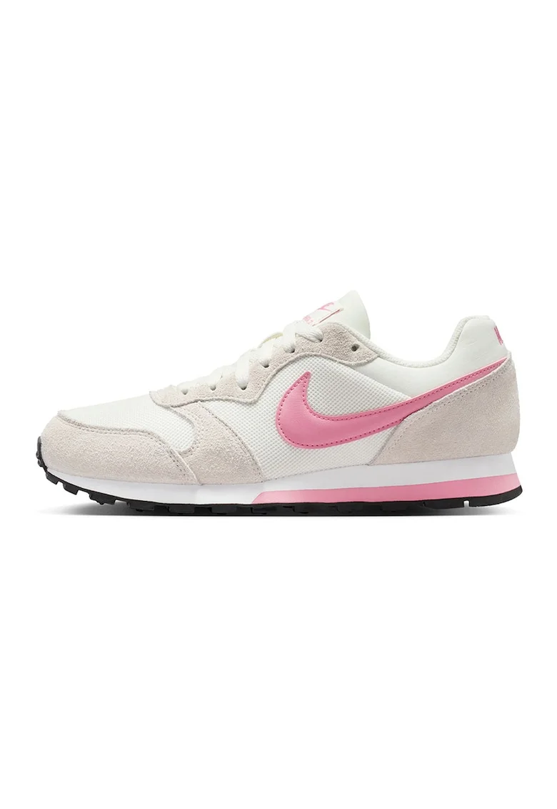 Pantofi sport MD Runner 2 cu garnituri din piele intoarsa, Alb/Alb fildes/Roz pastel