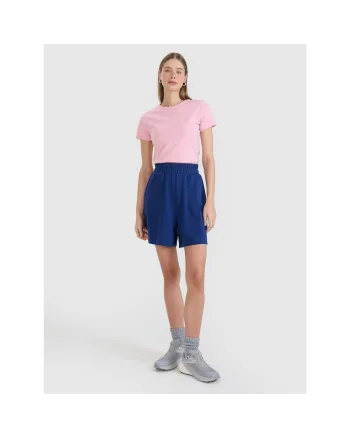 Pantaloni scurti dama  bleumarin, bumbac 80%, fara captuseala