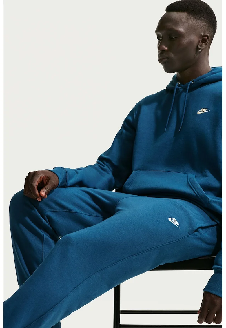 Pantaloni de trening din amestec de bumbac cu logo, Albastru