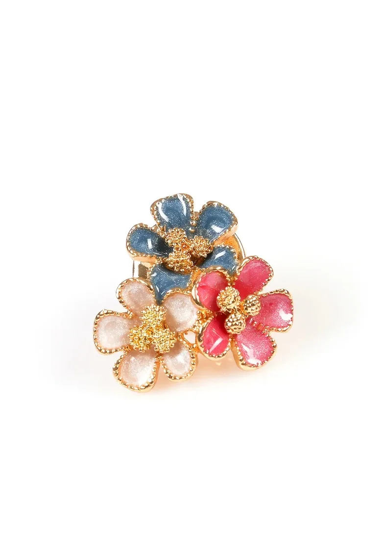 Brosa martisor floral in nuante pastelate