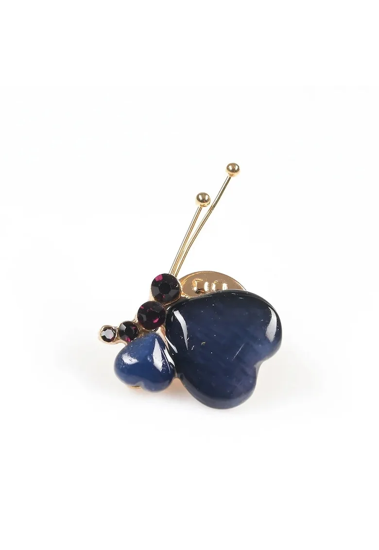 Brosa martisor fluture cu aripi bleumarin