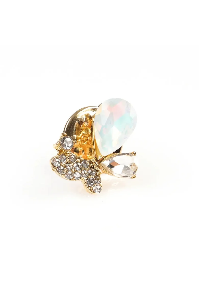 Brosa martisor fluture cu piatra opal