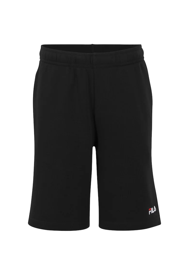 Pantaloni scurti barbati  negri, bumbac si poliester, tip sport