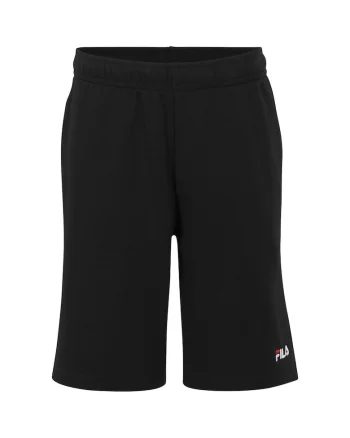 Pantaloni scurti barbati  negri, bumbac si poliester, tip sport
