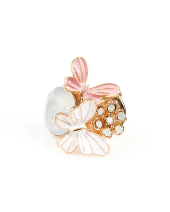 Brosa martisor fluturi roz