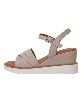Sandale wedge din piele