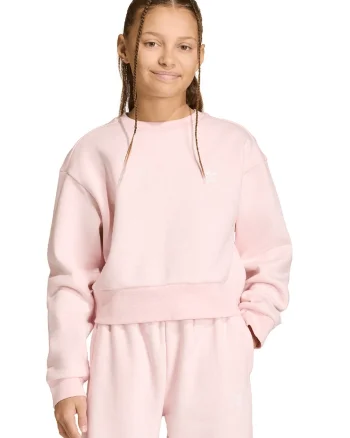 Bluza de trening cu croiala lejera si logo discret, Piersica