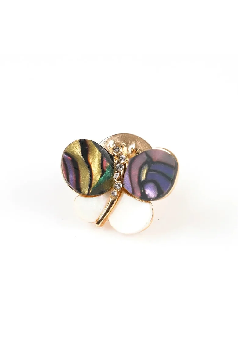 Brosa martisor fluture abstract cu aripi multicolore