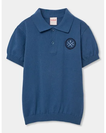 Tricou polo tricotat, Bleumarin