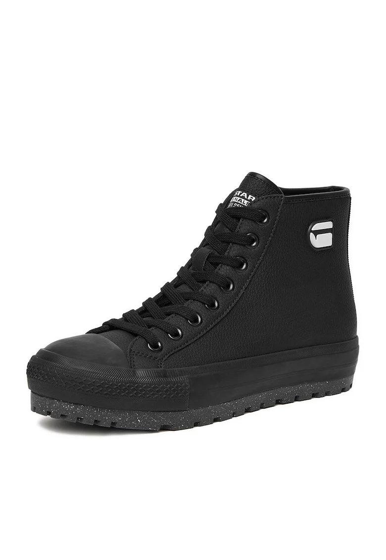 Tenisi barbati,  CEO-ALEX-01, piele naturala, negru