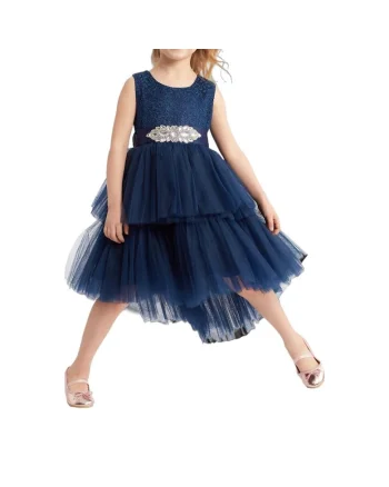 Rochie Chantal pentru Fete - Bleumarin, Stil Regal