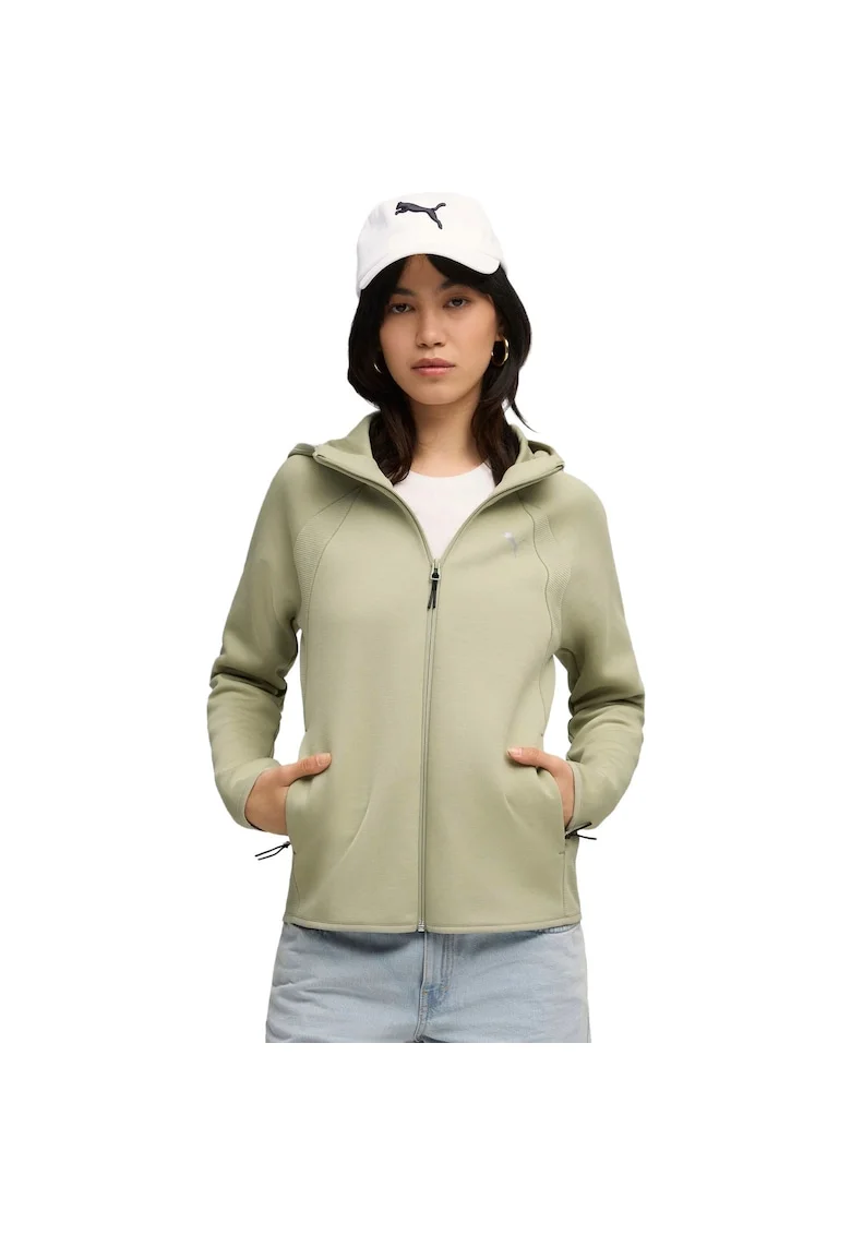 Jacheta femei  Evostripe Full-zip Hoodie Dk, Bej