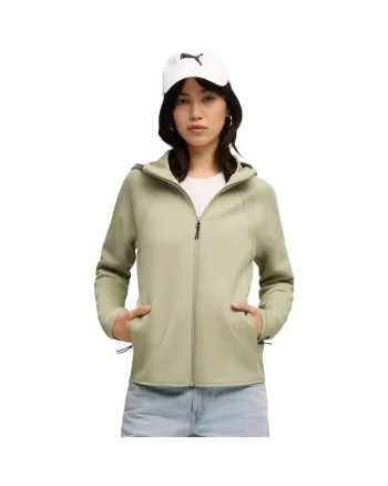 Jacheta femei  Evostripe Full-zip Hoodie Dk, Bej
