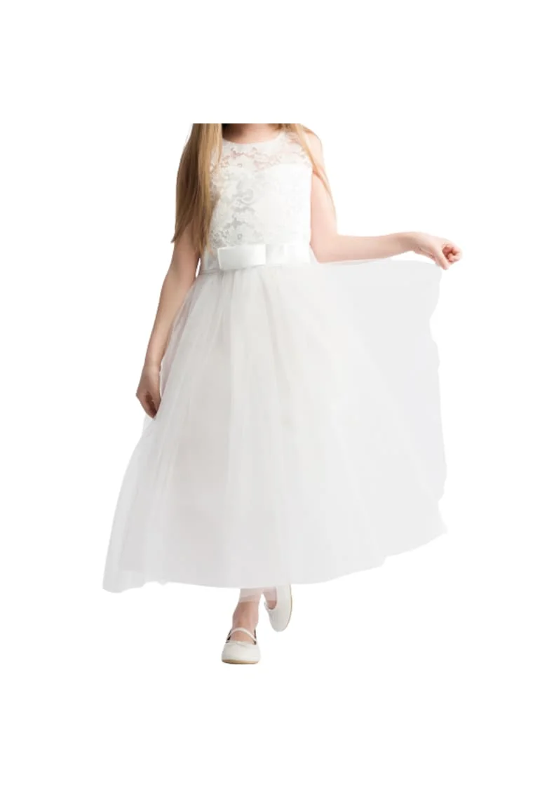 Rochie Fetiță Elegantă Margaret - Dantelă Fină, Tul și Satin, Ideală pentru Ocazii Speciale