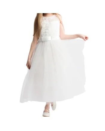 Rochie Fetiță Elegantă Margaret - Dantelă Fină, Tul și Satin, Ideală pentru Ocazii Speciale