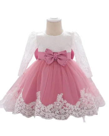 Rochie fetite, Alb/Roz