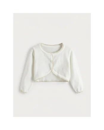 Bolero elegant fete  Magnolia Tricotat Fir Argintiu Crem, Crem