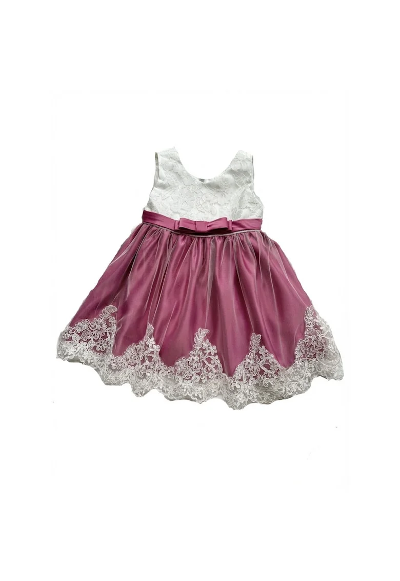 Rochie eleganta fete  Rosie Dantela Roz Inchis, Roz