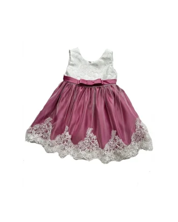 Rochie eleganta fete  Rosie Dantela Roz Inchis, Roz