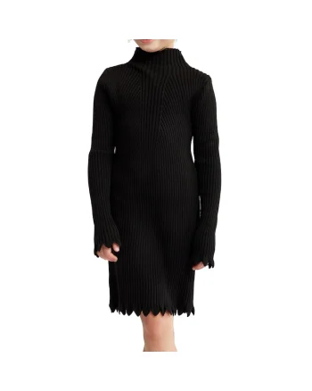 Rochie tricotată pentru fete Salma black - Eleganță și confort pentru copii, Negru