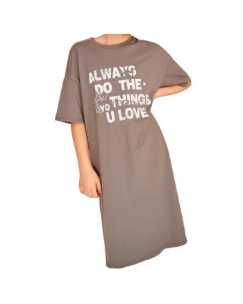 Rochie de Bumbac Mila pentru Fetițe - Confortabilă, Modernă și cu Mesaj Inspirator