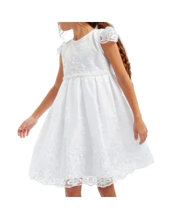 Rochie de fetite,  Grace, Tul, Alb,