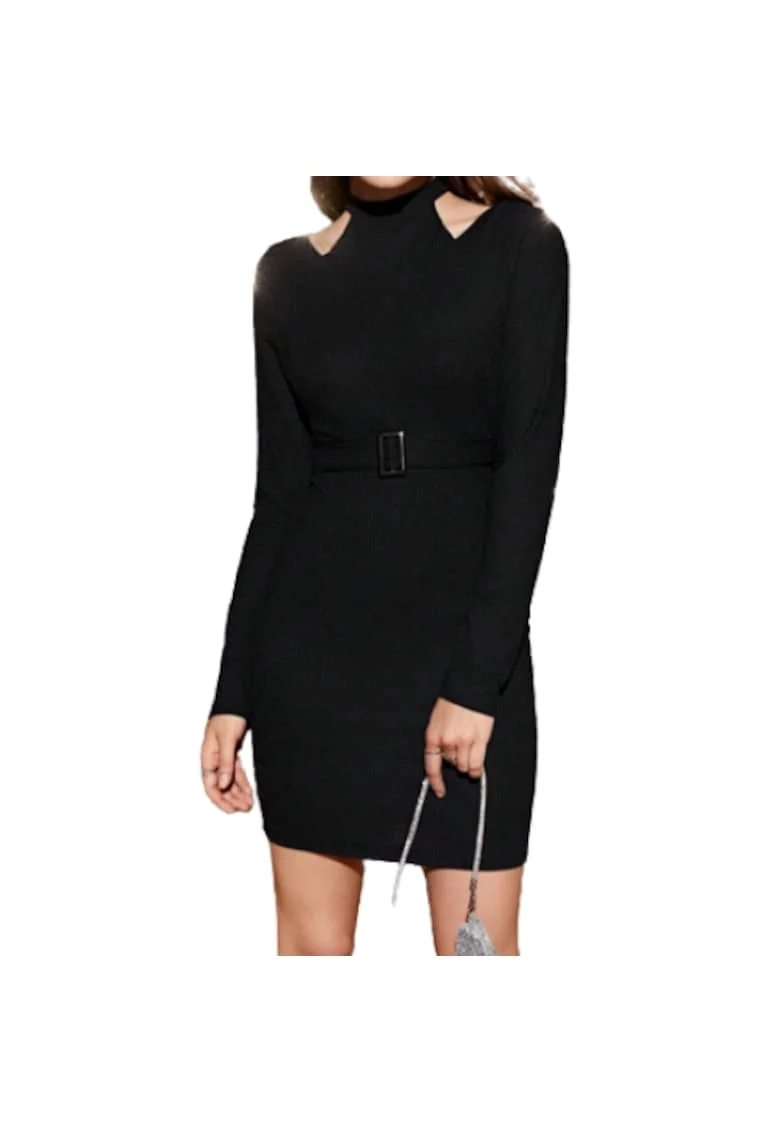 Rochie elegantă pentru fete Leticia – Design modern, confort și rafinament pentru ocazii speciale, Negru